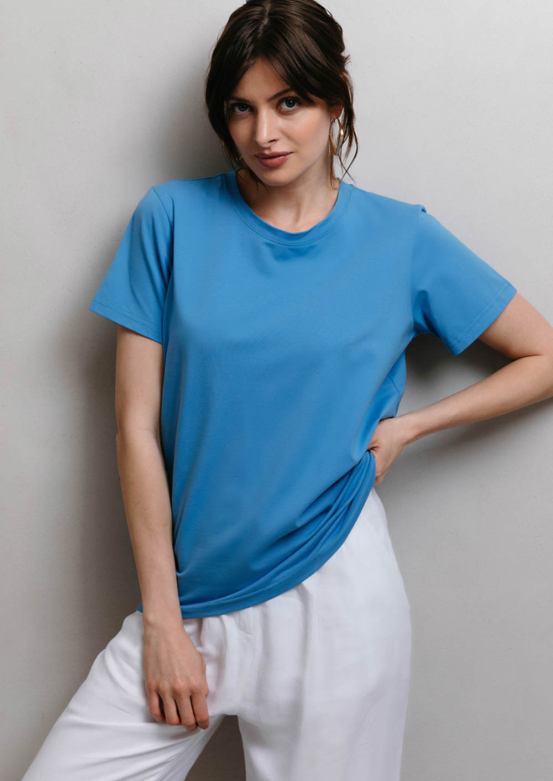 Light blue blank T-shirt 